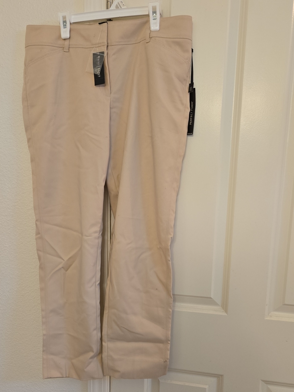 White House Black Market Beige Straight-Leg Chinos